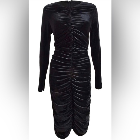 Bardot Velvet Ruched Party Dress - Picture 1 of 5